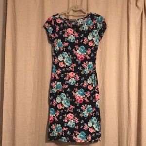 Floral form fitting dress